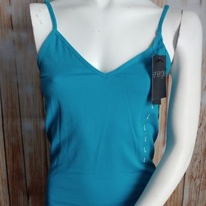 Teal Blue Energie V-neck  Stretchy Tank